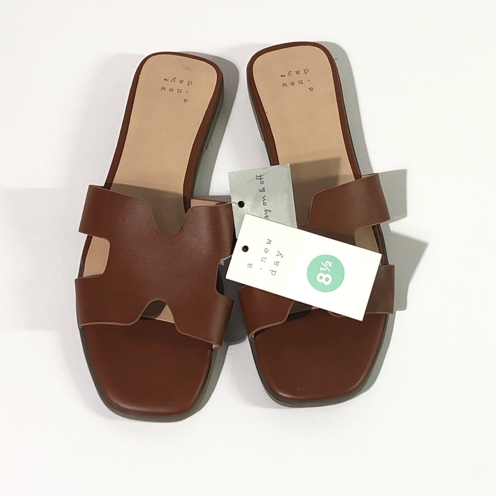 A New Day Nina Slide Sandals Cognac - Picture 4 of 6